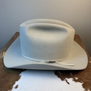 Resistol Hat Cowboy Fitted Mens 7 Gray 4X Beaver Cattleman Silver Belly Western